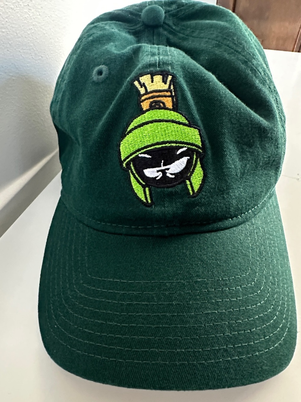 New Era Green Hat with Marvin the Martian Patch